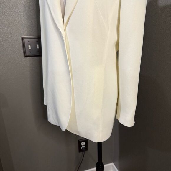 Vintage Jones wear Cream Crepe Single Button Blazer Jacket - Picture 3 of 11